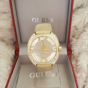 GUESS Gold Swarovski Crystal Watch